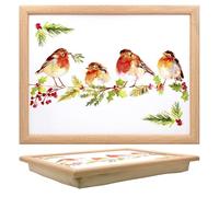 Winter Robins Design Cushioned Lap Tray
