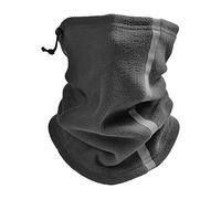 Winter Rocking Fleece Hundred Change Warm Scarf Windproof Outdoor Night Riding Facemask Cold Skiing Reflective Strip Half Neck Cover (Dark Gray, One Size)