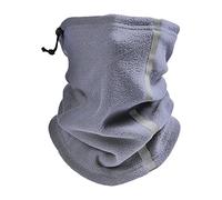 Winter Rocking Fleece Hundred Change Warm Scarf Windproof Outdoor Night Riding Facemask Cold Skiing Reflective Strip Half Neck Cover (Grey, One Size)
