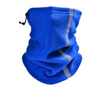 Winter Rocking Fleece Hundred Change Warm Scarf Windproof Outdoor Night Riding Facemask Cold Skiing Reflective Strip Half Neck Cover (Blue, One Size)