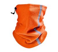 Winter Rocking Fleece Hundred Change Warm Scarf Windproof Outdoor Night Riding Facemask Cold Skiing Reflective Strip Half Neck Cover (Orange, One Size)