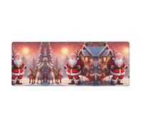 winter Santa Claus mouse pad 11.8x31.5 in Gaming mouse pad suitable for laptops and office environments