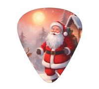 winter Santa Claus Printed pick set - 12 pieces, thin, medium and thick guitar picks, suitable for guitar, bass, electric guitar and ukulele