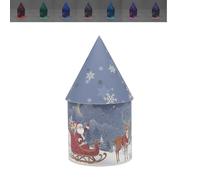 Winter Santa LED House for Cozy Christmas Decor | Festive Light-Up Ornament with Santa Claus and Snowy Design | Warm LED Glow for Indoor Holiday Ambiance | Winter Wonderland Vibes