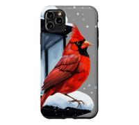 Winter Scene With Cardinal Bird Holiday Christmas Case for iPhone 11 Pro Max