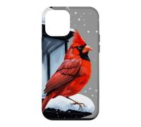 Winter Scene With Cardinal Bird Holiday Christmas Case for iPhone 12 mini