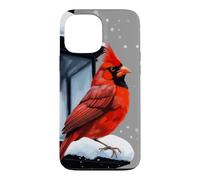 Winter Scene With Cardinal Bird Holiday Christmas Case for iPhone 13 Pro Max