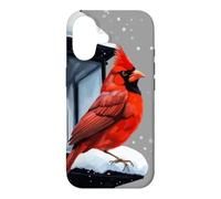 Winter Scene With Cardinal Bird Holiday Christmas Case for iPhone 17