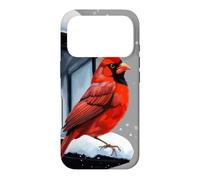 Winter Scene With Cardinal Bird Holiday Christmas Case for iPhone 17 Pro