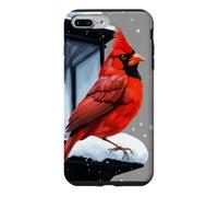 Winter Scene With Cardinal Bird Holiday Christmas Case for iPhone 7 Plus/8 Plus