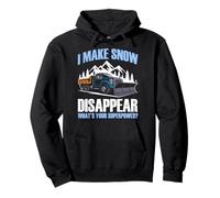 Winter Service I MAKE SNOW DISAPPEAR Funny Snow Plower Pullover Hoodie