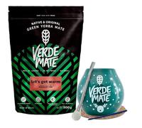 Winter set of yerba mate Verde Mate with accessories | Verde Mate Green Let's Get Warm | Calabash, bombilla and accessories | Brazilian yerba mate | Natural caffeine | 500g | 0.5kg