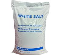 Winter Shield 25KG White De-Icing Rock Salt, Premium Quality, Fast-Acting, Effective on Snow and Ice, Safe for Driveways, Pathways, Roads & More (1 Bag of 25KG) Packaging May Vary