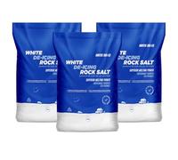 Winter Shield® 3 x 10KG White De-Icing Rock Salt, Premium Quality, Fast-Acting, Effective on Snow and Ice, Safe for Driveways, Pathways, Roads & More (3 Bags of 10KG) - Packaging May Vary