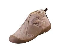 Winter Shoes for Women UK Snow Boots with Comfortable Warm Faux Fur Lining Ankle Booties Fashion Diamond Stitching Pattern Quilted Shoes Outdoor Slip On Anti-Slip Sole Walking Boots