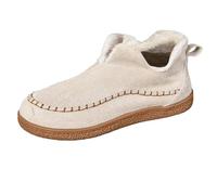 Winter Shoes for Women UK Warm Plush Embroidered Slip On Flat Sneakers Cozy Comfortable Everyday Casual Footwear for Fall and Winter Seasons(D-Beige,5)