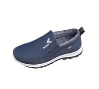 Winter Shoes Men's Lined Snow Shoes Men's Slip-On Hiking Shoes Warm Outdoor Shoes with Thick Sole Casual Shoes Cushioning Work Shoes Non-Slip Classic Sports Shoes, blue, 9 UK