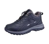 Winter Shoes Men's Warm Lined Waterproof Comfortable Winter Boots Outdoor Thick Winter Boots Breathable Snow Boots Leisure Flat Snow Shoes Non-Slip Hiking Boots, Zblau2, 8 UK