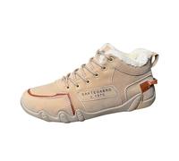 Winter Shoes Men's Warm Winter Boots Shoes Boys Snow Boots Winter Cotton Plush Thickened Non-Slip Warm Large Child Small Child Hiking Shoes Snow Boots Men Lightweight, khaki, 7 UK