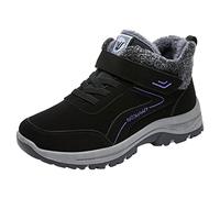 Winter Shoes Women's Waterproof Winter Boots Snow Shoes Lined Hiking Shoes Trekking Shoes Non-Slip Outdoor Shoes Slip On Shoes Trainers Winter Warm Sports Shoes Work Shoes, a, 6 UK