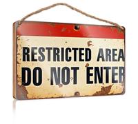 Winter Signs For Home Decor Restricted Area Do Not Enter Room Accessories For Men Large Home Sign(20X30CM)