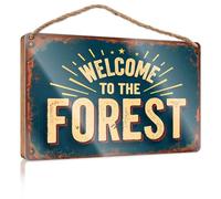 Winter Signs For Home Decor Welcome To The Forest. Room Accessories For Men Large Home Sign(20X30CM)