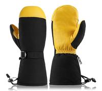 Winter Ski Snowboard Motorcycle Riding Cycling Thermal Gloves Men Women Warm Snow. (Yellow 1017)