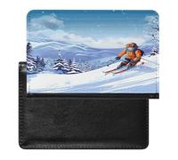Winter Skiing Passport Holder Vaccine Card Holder Travel Document Organizer Credit Card Organizer for Women/Men