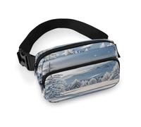 Winter Skiing Waist Bag for Men Women Belt Bag Hip Pack with Zipper Full Printed Fanny Pack with Adjustable Strap