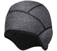 Winter Skull Cap Beanie, Cycling Hat Caps for Under Helmet Men Women with Windproof Thermal Fleece, Motorcycle Helmet Liner Cycle Cap Cover for Outdoor Sports Riding/Skiing/Running Dark Gray