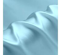 Winter Sky Blue 100% Pure Silk Fabric Charmeuse Fabrics Solid Soft Satin Fabric by The Metre for Sewing Width 114cm