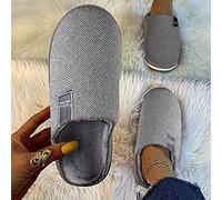 Winter Slippers for Men, Fluffy Slippers Men's Wool-Like Slippers Warm Memory Foam House Shoes with Soft Sherpa Lining Indoor Outdoor Anti Slip House Shoes Gifts