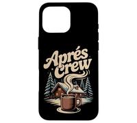Winter Snow Après Ski Cabin Crew Coffee Lodge Scene Mountain Case for iPhone 16 Pro Max