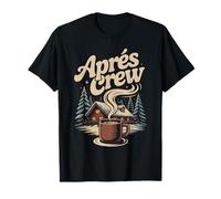 Winter Snow Après Ski Cabin Crew Coffee Lodge Scene Mountain T-Shirt