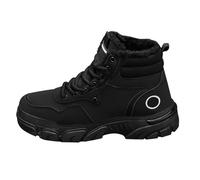 Winter Snow Booties Men's Waterproof Hiking Calf Boots Fur Lined Warm Water-Resistant Ankle Boot Indoor Outdoor Anti-Slip Mountain Trekking Shoes Arch Support Comfort Walking Trainers Indoor Outdoor