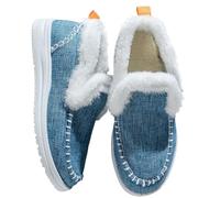 Winter Snow Boots for Women Orthopedic Arch Support Outdoor Non Slip Comfortable Slip On Ankle Booties Warm Cozy Fleece Lined Suede Slipper Boots Loafer Outdoor Walking Slipper Booties