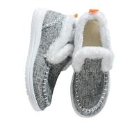 Winter Snow Boots for Women Orthopedic Arch Support Outdoor Non Slip Comfortable Slip On Ankle Booties Warm Cozy Fleece Lined Suede Slipper Boots Loafer Outdoor Walking Slipper Booties