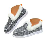 Winter Snow Boots For Women Uk Insulated Ankle Boots For Women Thickened Plush Lined Flat Shoes Lightweight Non Slip Casual Shoes Trendy Versatile Solid Colour Round Toe Boot Wide Fit Leisure