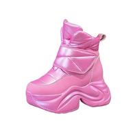 Winter Snow Boots for Women UK Walking Boots Women's High Performance Warm Booties Soft Comfortable Can Adapt to The Cold Harsh Environment Shoes for Cold Weather (Red, 4.5)