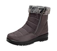 Winter Snow Boots Fur Lined Warm Ankle Boots Side Zipper Lightweight,Snow Boots Twin Peaks Fur Cuff Mid-Calf Waterproof Women'S,Flat Chunky Bottom Ankle Boots Cushion Walk Shoes