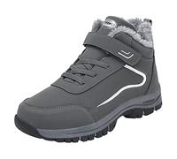 Winter Snow Boots Men Anti-Skid, Hiking Boots Mens Waterproof Leather, Lightweight Cozy Walking Shoes With Velcro, Fashion Lace-Up Handsome Sneakers, Skate Athletic, Formal Classic Sneakers