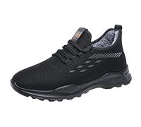Winter Snow Boots Men Anti-Slip, Walking Fitness Running Sneakers, Fleece Lined Warm Trainers, Hiking Outdoor Trekking Boots, Mesh Breathable Lightweight Construction Industrial Sneakers