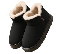Winter Snow Boots with Cuddly Fleece Lining Memory Foam Insole for Optimal Comfort in the Cold Season, black, 8 UK