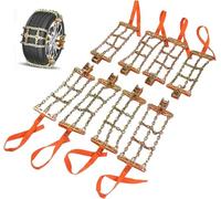 Winter Snow Chains - Non-Damaging Car Tire Anti-Slip Protection, Heavy-Duty Iron Alloy