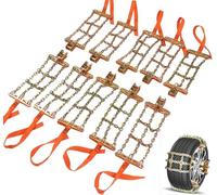 Winter Snow Chains - Non-Damaging Car Tire Anti-Slip Protection, Heavy-Duty Iron Alloy