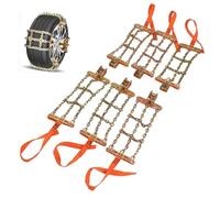 Winter Snow Chains - Non-Damaging Car Tire Anti-Slip Protection, Heavy-Duty Iron Alloy