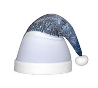 Winter Snow Falling In The Park 1 Pack Christmas Hats Plush Santa Hat For Teenagers Christmas Costume Party And Holiday Event