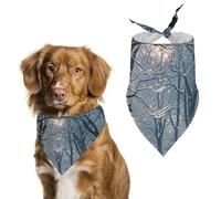 Winter Snow Falling in The Park Dog Bandanas - Cute Pet Scarf for Dogs Cats Triangle Kerchief Bibs Soft Breathable Pet Bandanas Fashion Accessory for Puppy Small Medium Large Pets