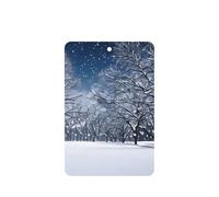 Winter Snow Falling In The Park Printing 10 Pcs Car Air Freshener Hanging Sheets Scented Hanging Sheets With Rope For Home