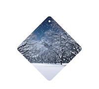 Winter Snow Falling In The Park Printing 10 Pcs Car Air Freshener Hanging Sheets Scented Hanging Sheets With Rope For Home